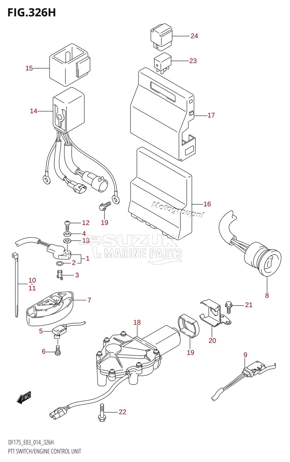 PTT SWITCH /​ ENGINE CONTROL UNIT (DF175ZG:E03)