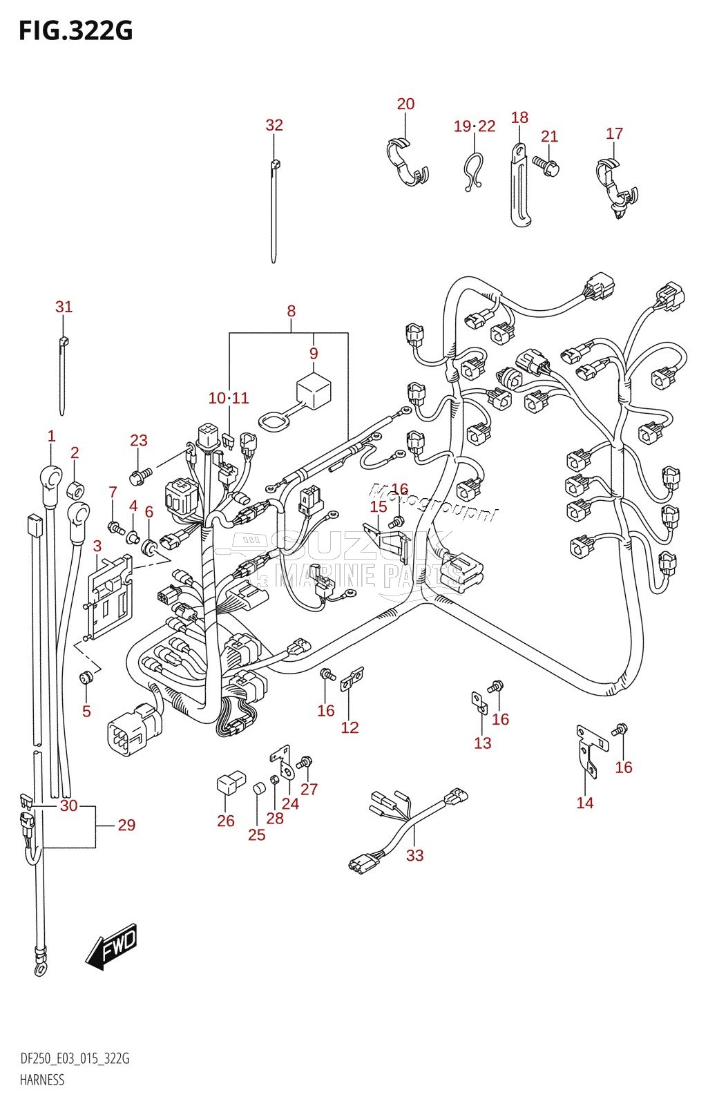 HARNESS (DF250ST:E03)