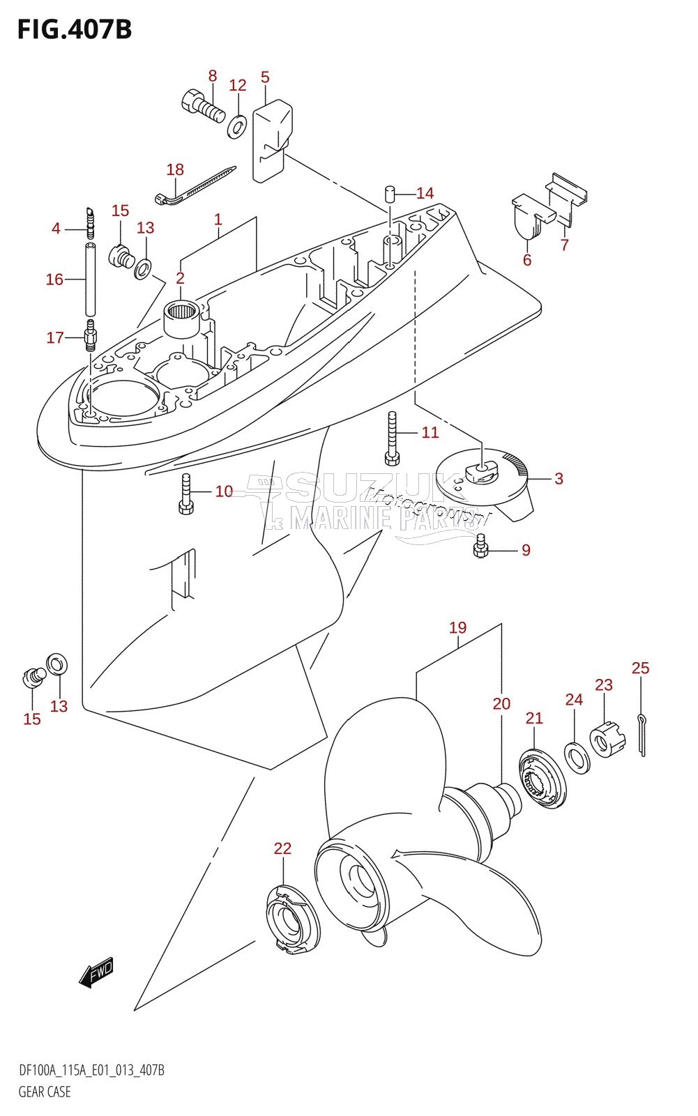 GEAR CASE (DF100AT:E40)