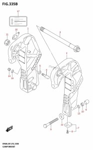 DF50A From 05003F-210001 (E01)  2012 drawing CLAMP BRACKET (DF40AQH:E01)