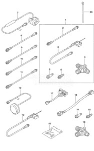 Outboard DF 140A drawing Opt: Multi Function Gauge (2)