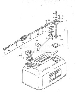 Outboard DT 140 drawing Fuel Tank