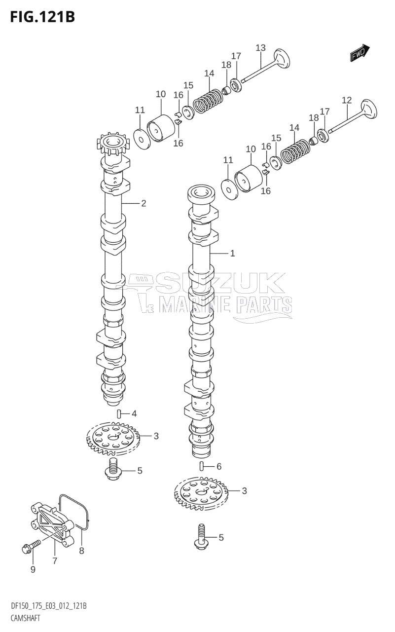 CAMSHAFT (DF150Z:E03)