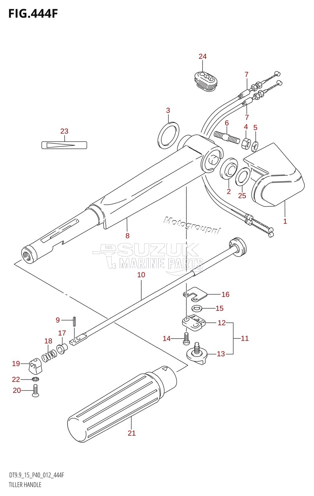 TILLER HANDLE (DT15K:P36)