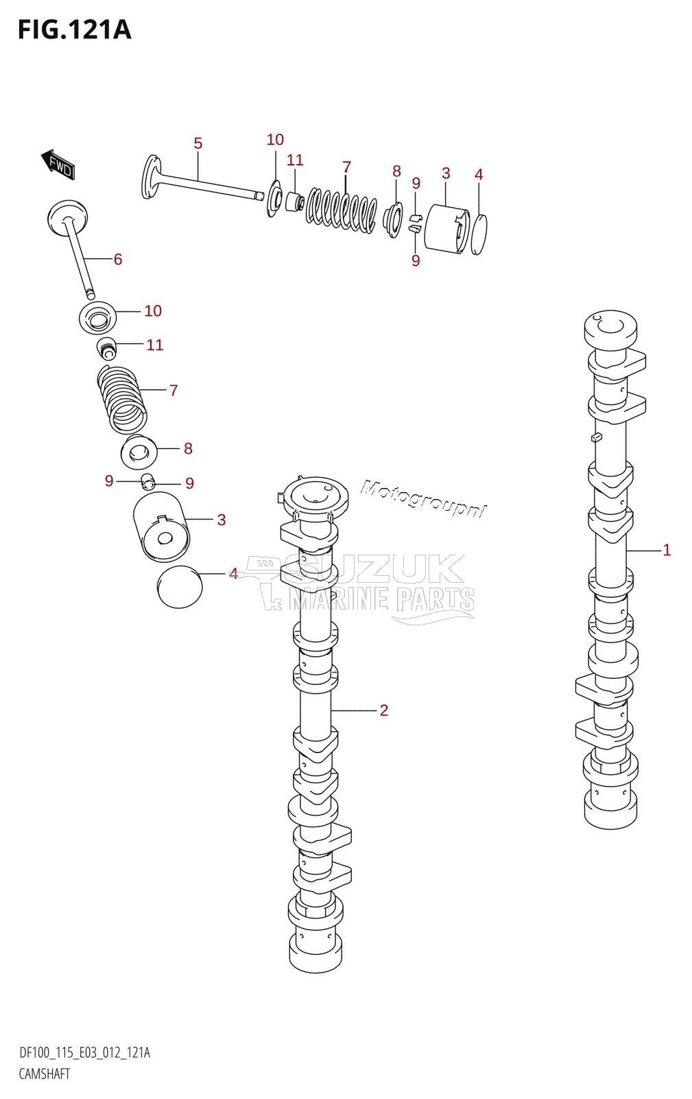 CAMSHAFT (DF100T:E03)