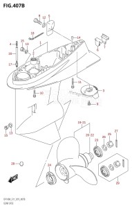 DF100A From 10003F-910001 (E11)  2019 drawing GEAR CASE (DF115AT:E11,DF140AT:E11)