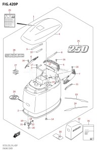 DF225T From 22503F-610001 (E03)  2016 drawing ENGINE COVER (DF250ST:E03)