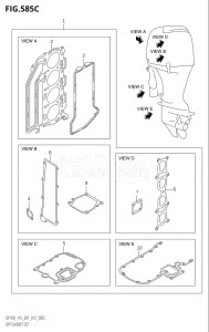 11502F-210001 (2012) 115hp E01 E40-Gen. Export 1 - Costa Rica (DF115T) DF115T drawing OPT:GASKET SET (DF115T:E01)