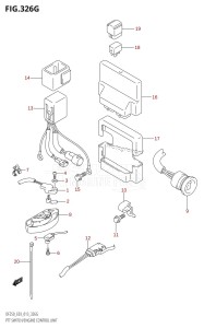 DF250Z From 25003Z-310001 (E03)  2013 drawing PTT SWITCH /​ ENGINE CONTROL UNIT (DF250ST:E03)