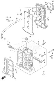 Outboard DF 60A drawing Cylinder Head