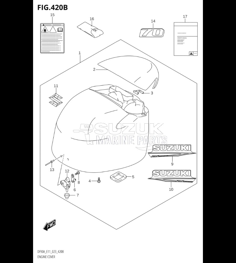 ENGINE COVER ((DF70A,DF70ATH):(021,022,023))