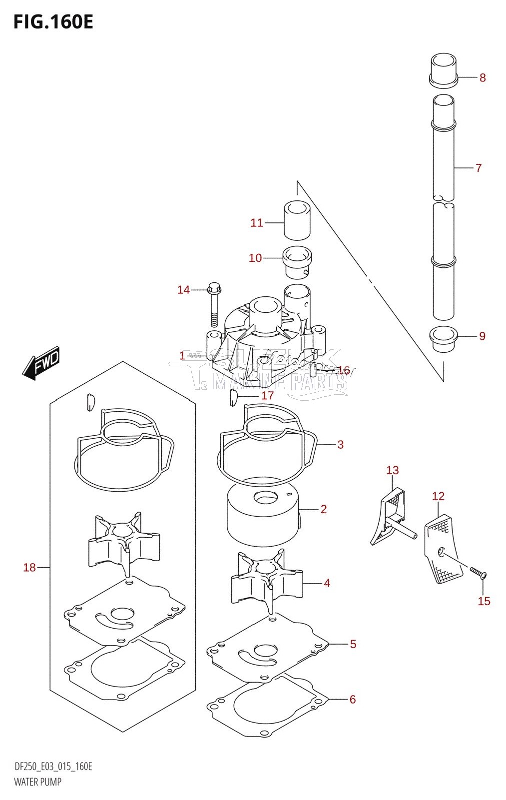 WATER PUMP (DF250T:E03)