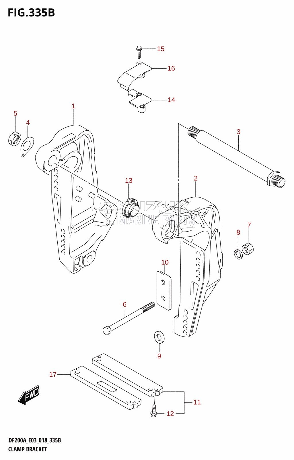 CLAMP BRACKET (DF200AST)