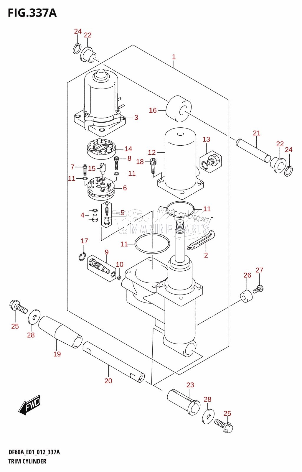 TRIM CYLINDER (DF40A:E01)