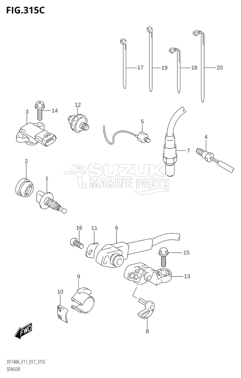 SENSOR (DF115AT:E40)