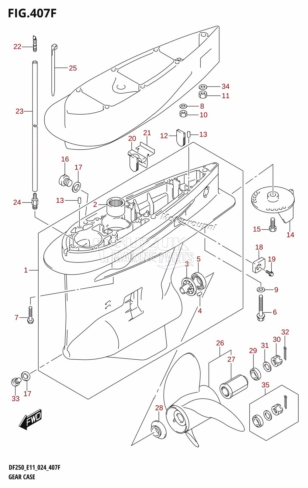 GEAR CASE (DF225Z)