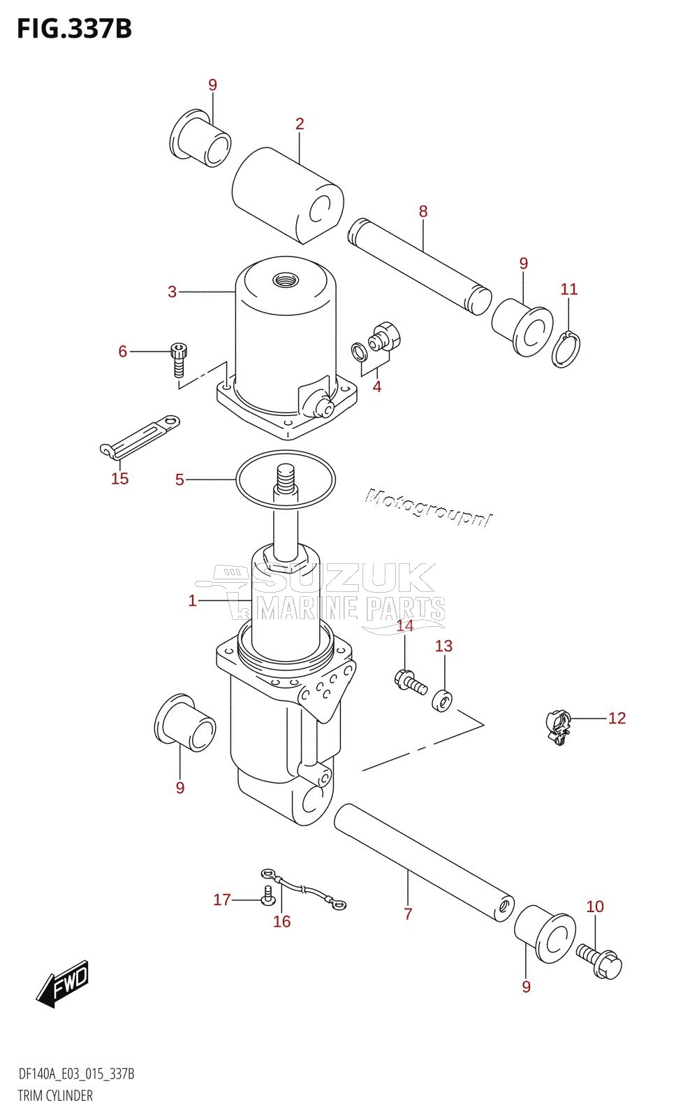 TRIM CYLINDER (DF115AT:E03)