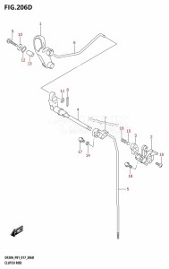 DF9.9B From 00995F-710001 (P01)  2017 drawing CLUTCH ROD (DF15A:P01)