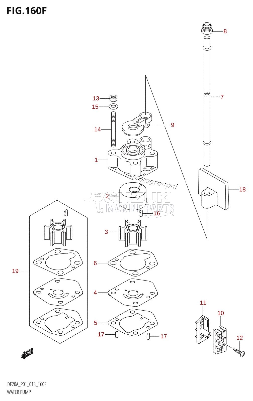 WATER PUMP (DF20A:P40)