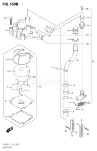 DF140BT From 14005F-340001 (E11 E40)  2023 drawing WATER PUMP (E40)