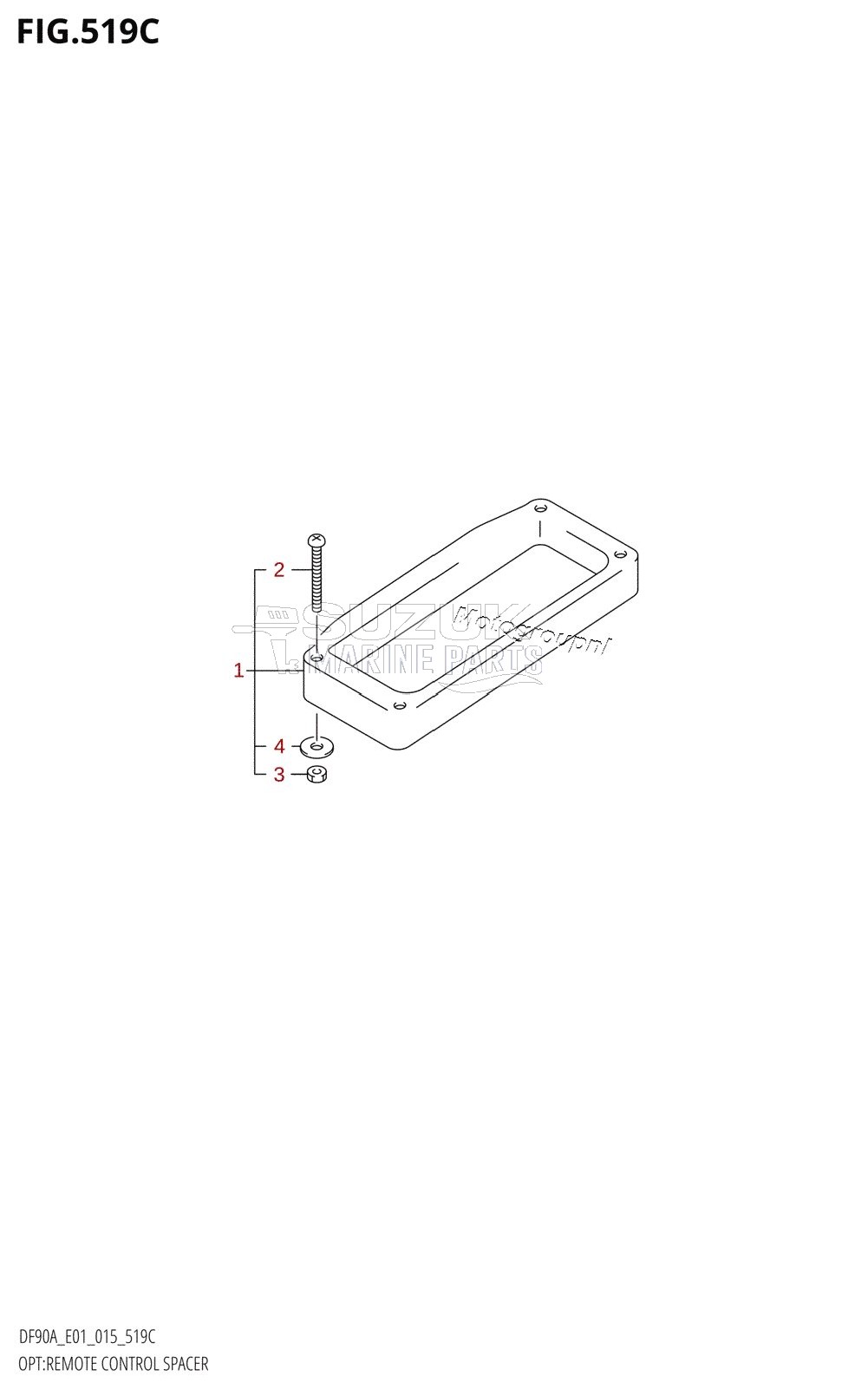 OPT:REMOTE CONTROL SPACER (DF90ATH:E01)