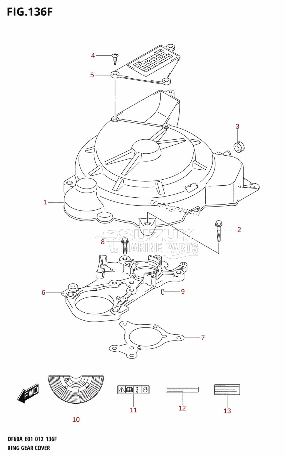 RING GEAR COVER (DF60A:E01)