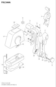 22503Z-040001 (2020) 225hp E01 E40-Gen. Export 1 - Costa Rica (DF225Z) DF225Z drawing OPT:REMOTE CONTROL ASSY SINGLE (1)