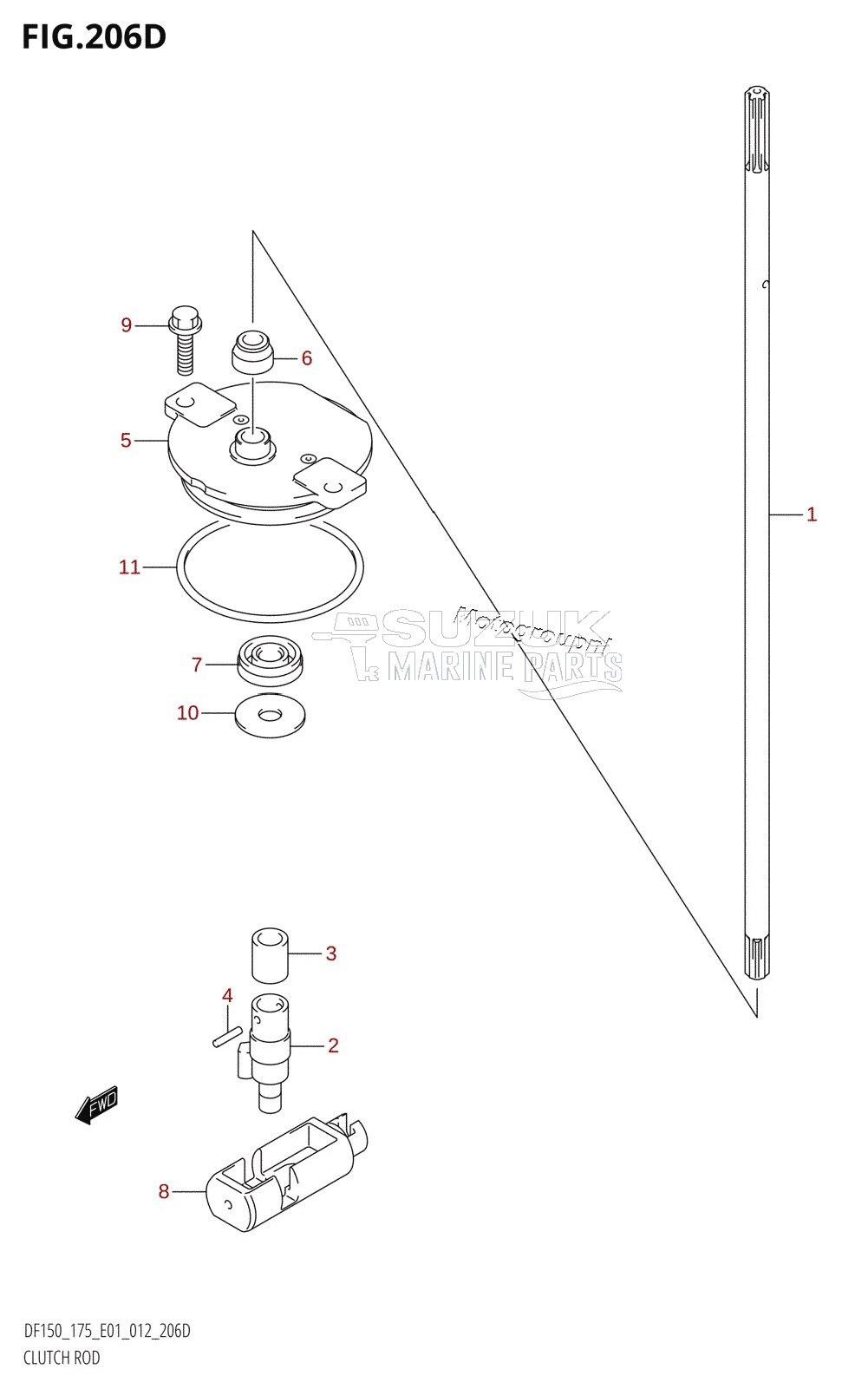 CLUTCH ROD (DF150Z:E40)