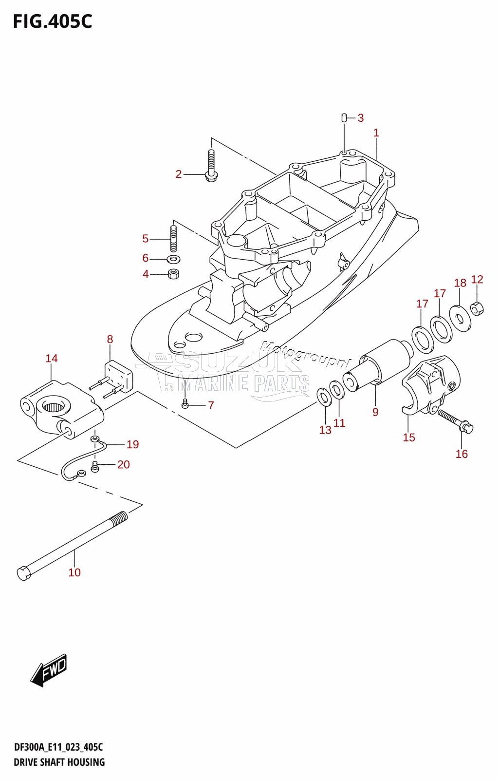 DRIVE SHAFT HOUSING (L-TRANSOM)