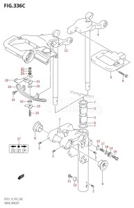 DF9.9 From 00992F-880001 (P03)  2008 drawing SWIVEL BRACKET (DF9.9T,DF9.9TH)