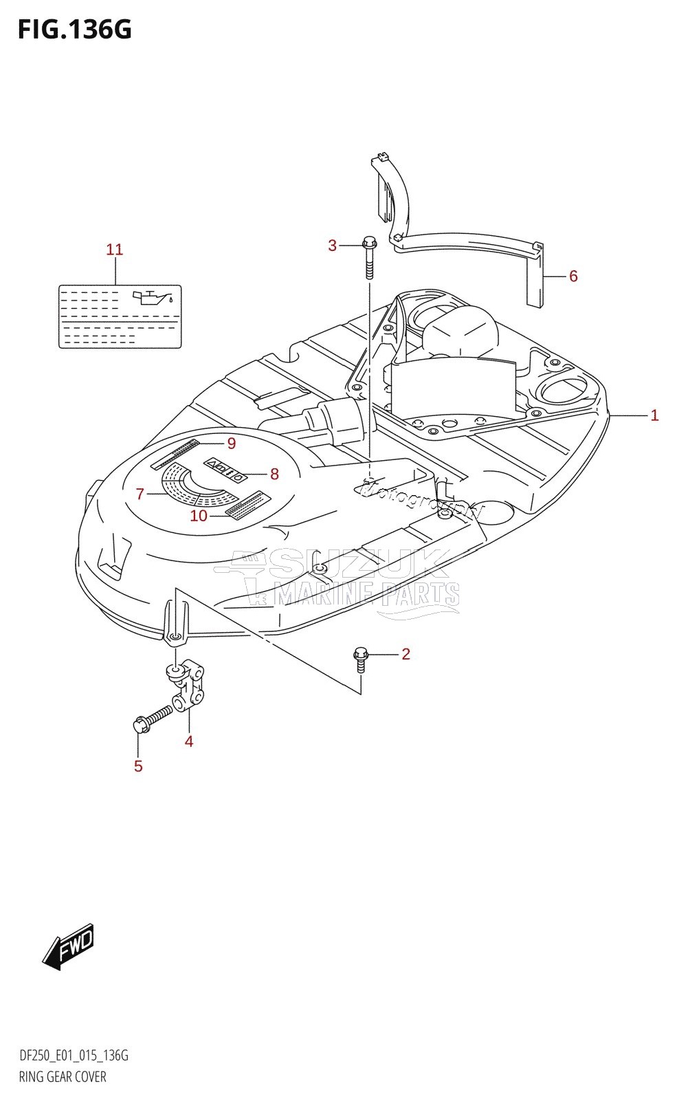 RING GEAR COVER (DF225Z:E01)