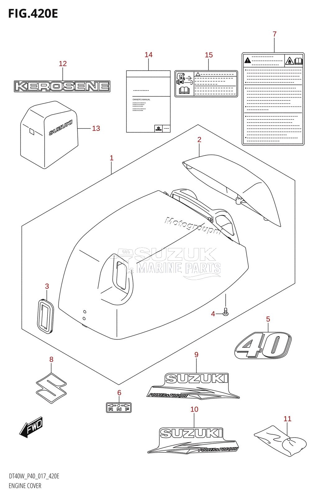 ENGINE COVER (DT40WK:P40)