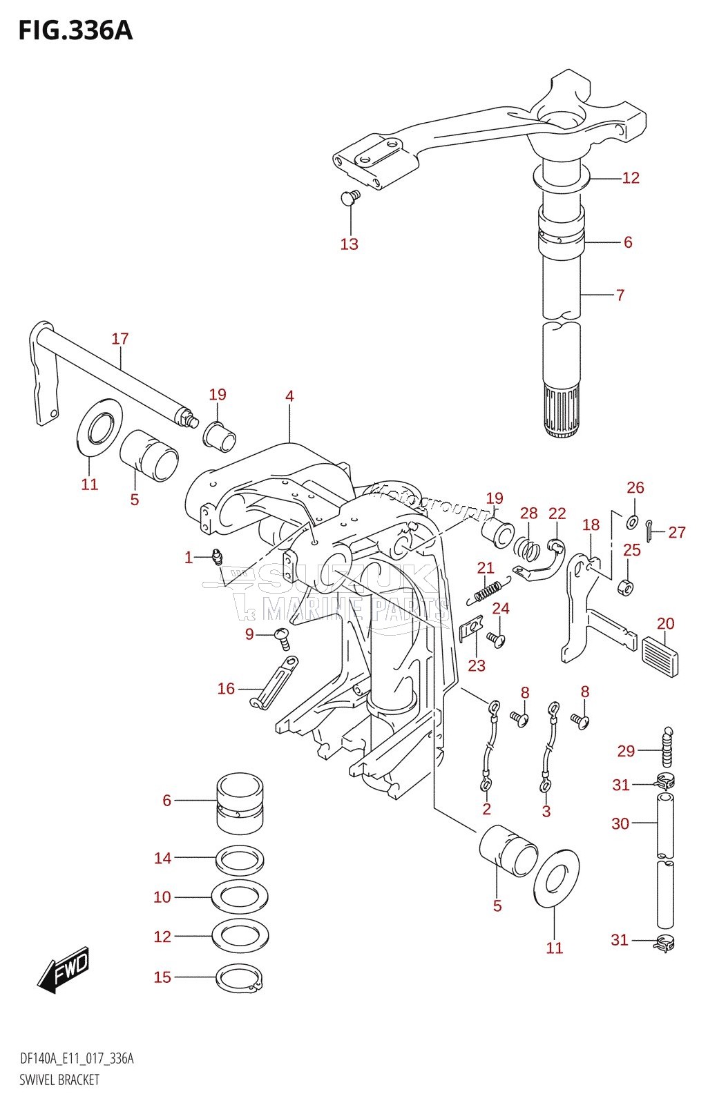 SWIVEL BRACKET (DF100AT:E11)