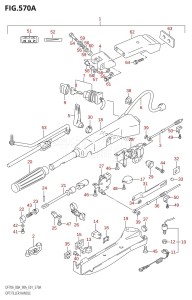 DF90A From 09003F-010001 (E01 E40)  2010 drawing OPT:TILLER HANDLE