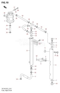 DF140 From 14001F-880001 (E01 E40)  2008 drawing FUEL INJECTOR