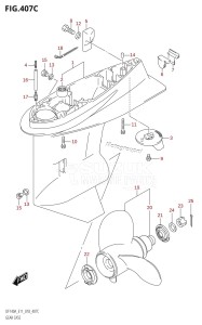 DF140A From 14003F-810001 (E11 E40)  2018 drawing GEAR CASE (DF115AT:E40,DF140AT:E40)