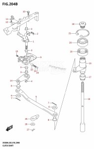 DF200A From 20003F-810001 (E03)  2018 drawing CLUTCH SHAFT (DF200AZ)