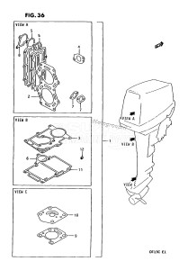 DT15C From 01502-131001 ()  1991 drawing OPT : GASKET SET