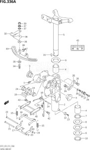 02503F-310001 (2013) 25hp E03-USA (DF25  DF25Q  DF25R) DF25 drawing SWIVEL BRACKET (DF25:E03)