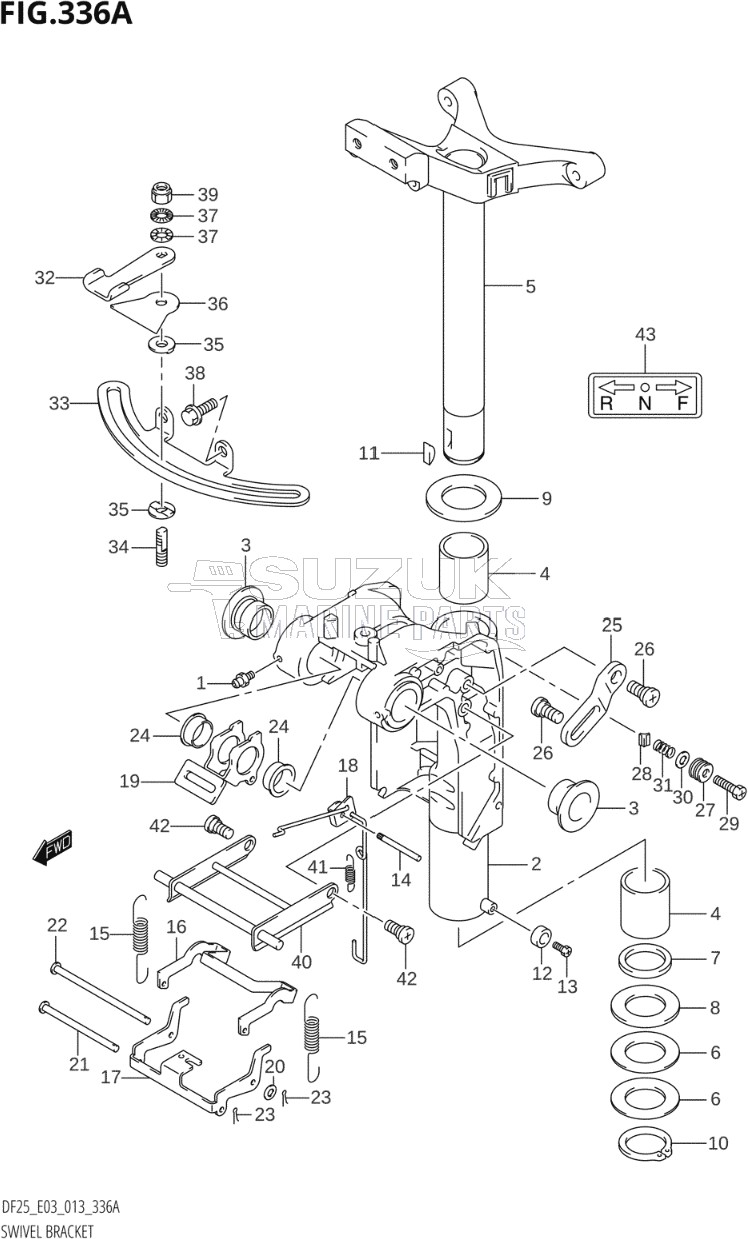 SWIVEL BRACKET (DF25:E03)