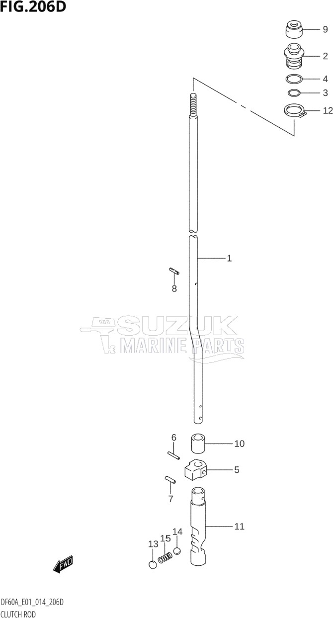 CLUTCH ROD (DF40AST:E34)