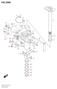 05003F-040001 (2020) 50hp E01-Gen. Export 1 (DF50A  DF50ATH) DF50A drawing SWIVEL BRACKET (DF60ATH:E01,DF60ATH:E40)