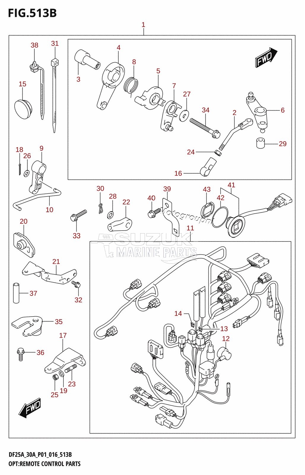 OPT:REMOTE CONTROL PARTS (DF25ATH:P01)