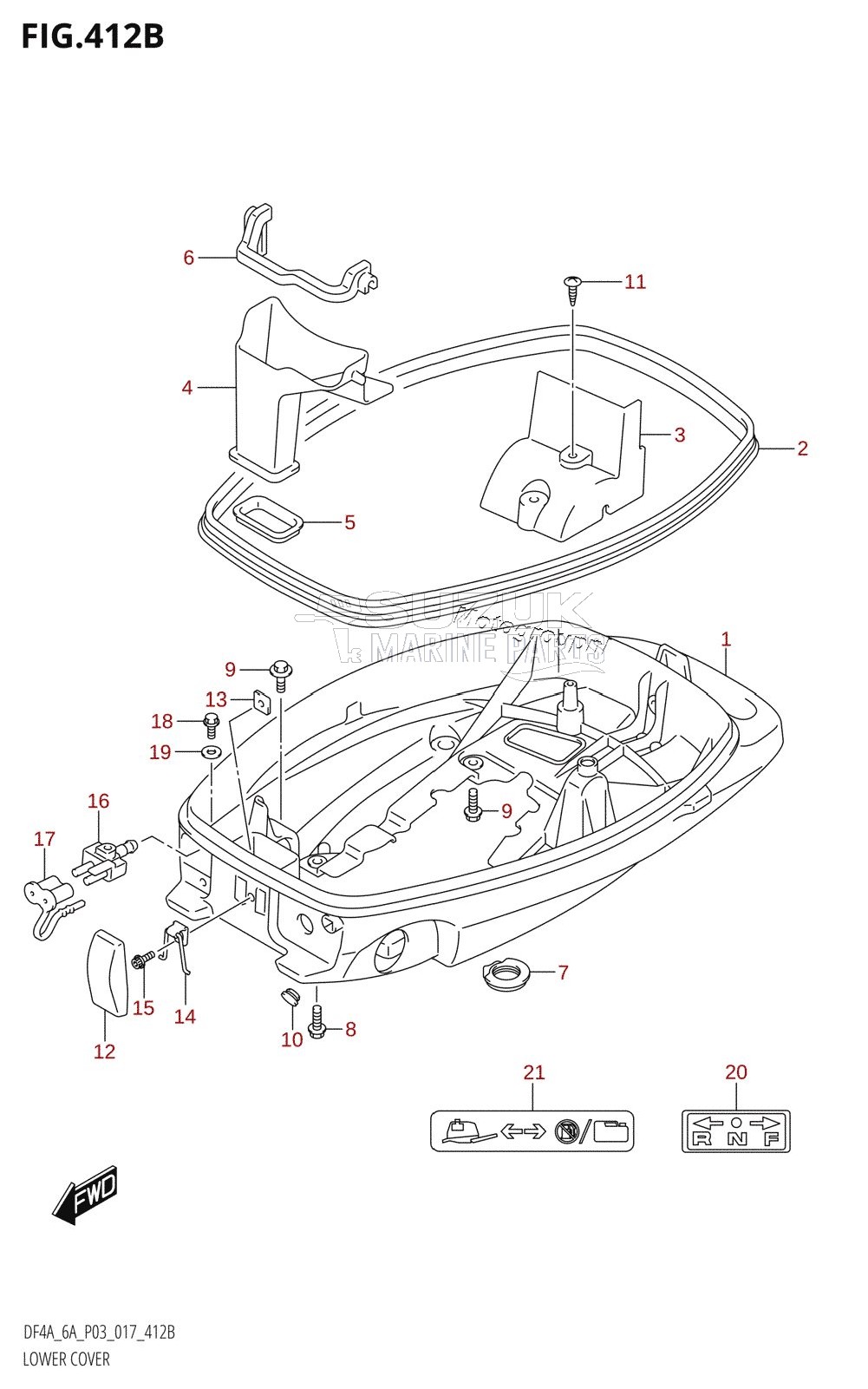 LOWER COVER (DF6A:P03)