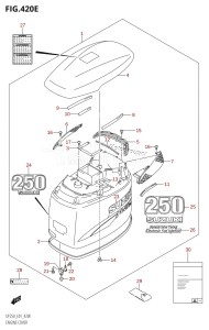 DF200Z From 20002Z-110001 (E01 E40)  2011 drawing ENGINE COVER (DF250T,DF250Z)