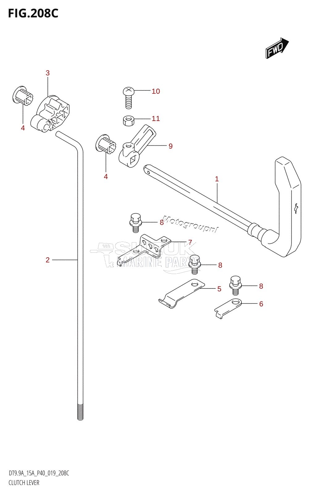 CLUTCH LEVER (DT15A:P40)