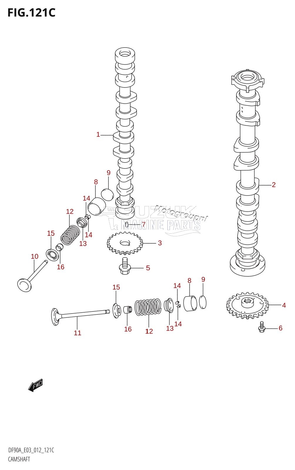 CAMSHAFT (DF90A:E03)