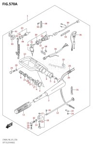 DT40 From 04005K-510001 ()  2015 drawing OPT:TILLER HANDLE (DT40WR:P40)