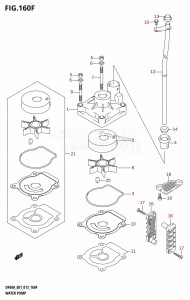 DF40A From 04003F-310001 (E01)  2013 drawing WATER PUMP (DF50ATH:E01)