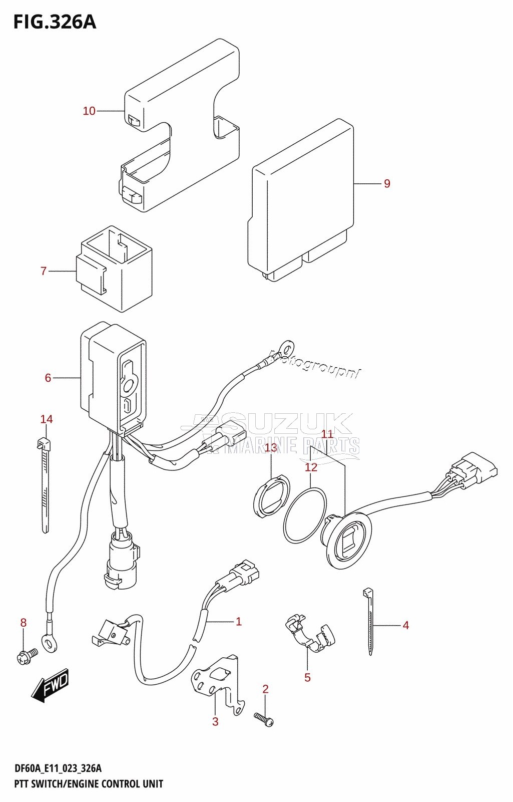 PTT SWITCH /​ ENGINE CONTROL UNIT ((DF40A,DF40ATH,DF40AST,DF50A,DF50ATH,DF60A,DF60ATH,DF50AVT,DF60AVT,DF40ASVT,DF50AVTH,DF60AVTH):(020,021,022))